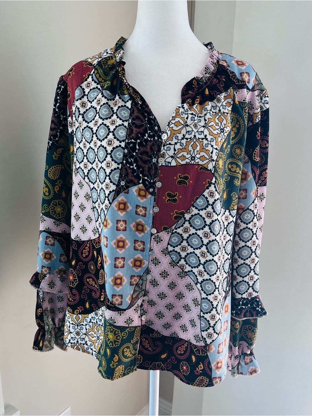Tribal boho chic baked clay beautiful print mix size XL - Picture 2 of 10